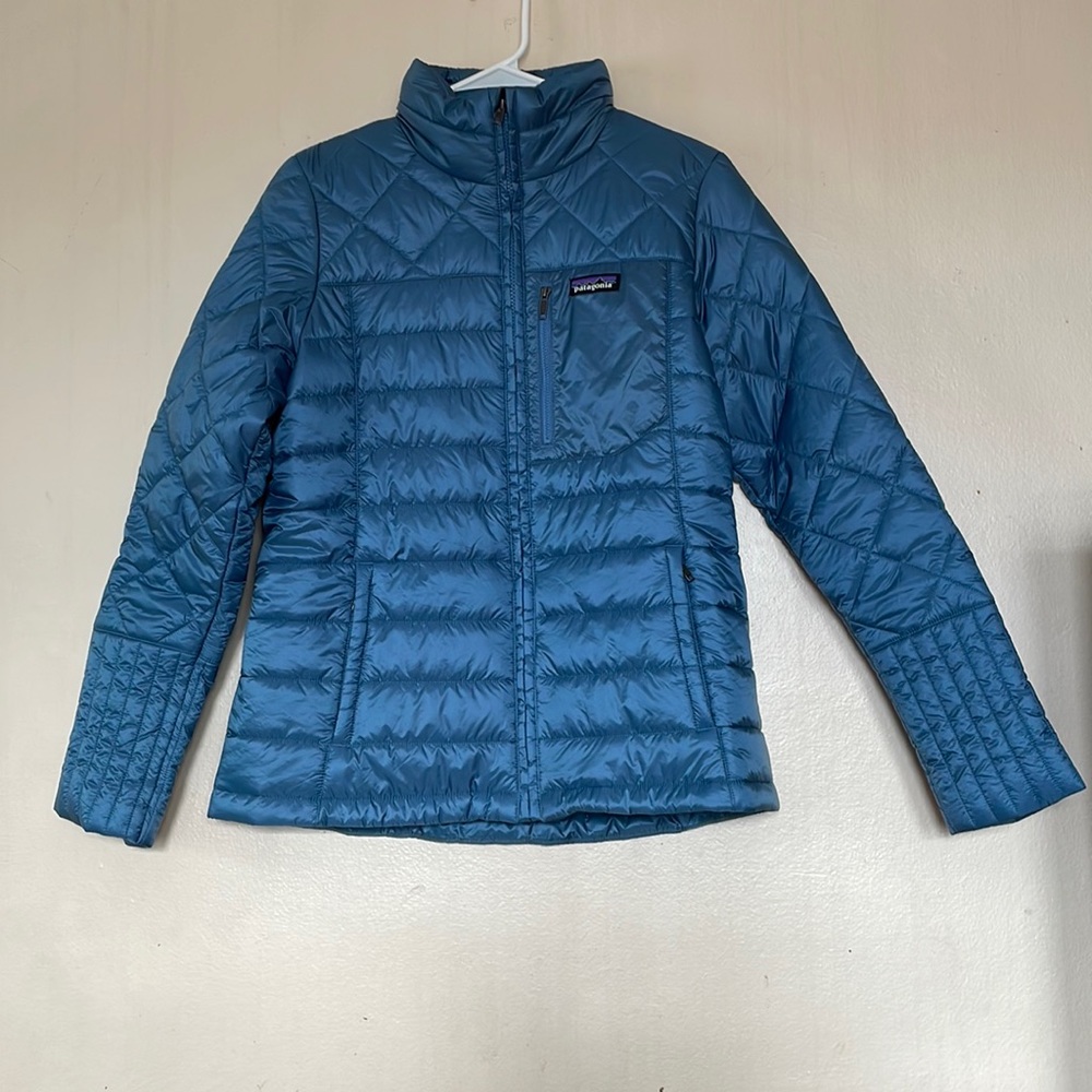 Patagonia Blue Quilted Lightweight Down Jacket